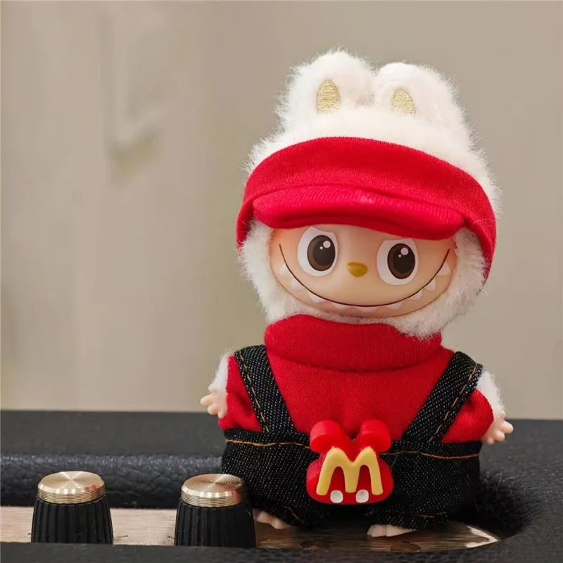 4.0 The Monsters Pin Love Series For Labubu Doll Workwear Fast Food French Fries Cosplay Clothes Fashion Coffee Ropa Clothing