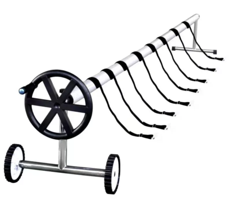 

Swimming pool insulation film telescopic film collecting car coiling car swimming pool cover film collecting rack