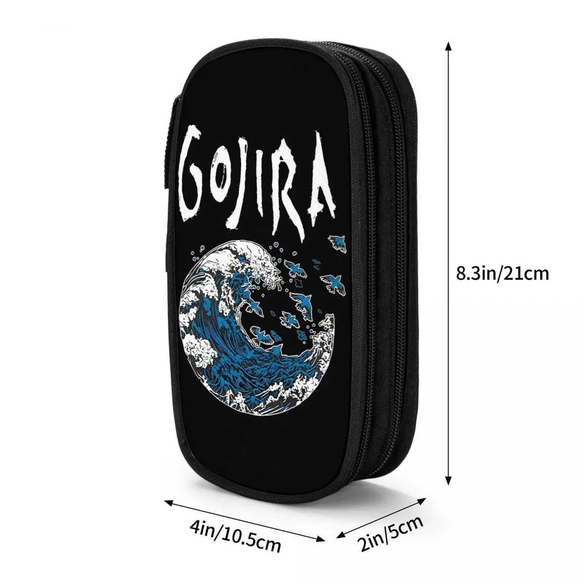 Gojiras Rock Metal Band Pencil Case Pencilcases Pen for Girls Boys Large Storage Bag Students School Gifts Stationery