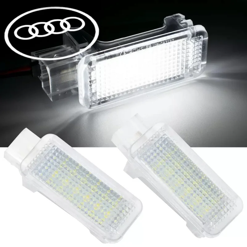 

2/4PCS for Audi A2 A3 8P A4 B6 B8 A5 A6 C5 A8 Q5 Q7 TT LED Door Courtesy Interior Footwell Light Luggage Trunk Glove Box Lamp