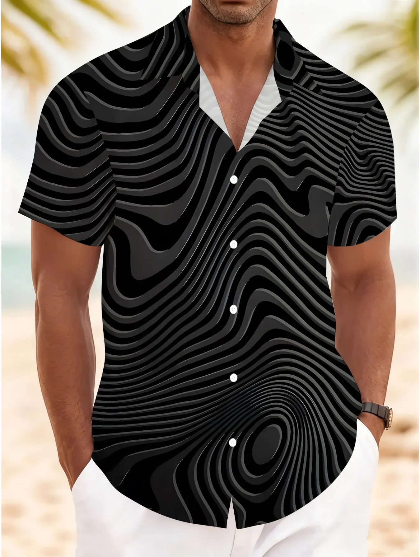 

Summer Cool Men's Hawaiian Shirt Man Short Sleeve Tropical Party Print Lightweight Breathable Casual Fashion Tops For Men