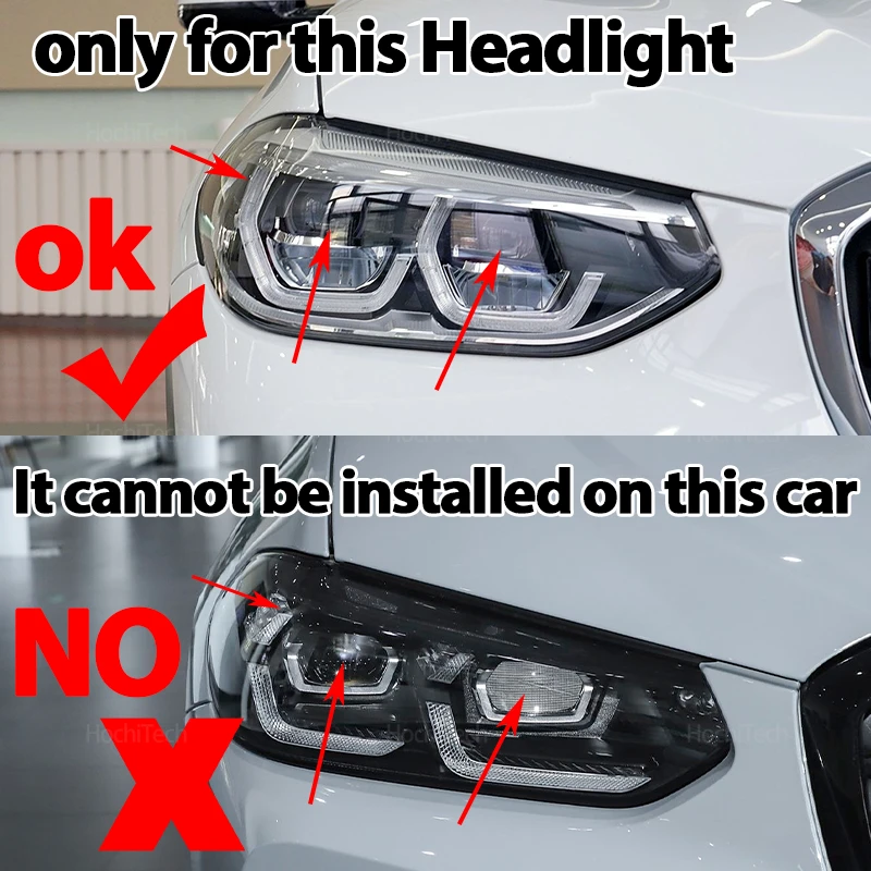 CSL Yellow DRL Angel Eye LED Board Adaptive Headlight 63117466107 63117466108 for BMW X3 X3M F97 G01 X4 X4M G02 F98 2017-2021 view 2