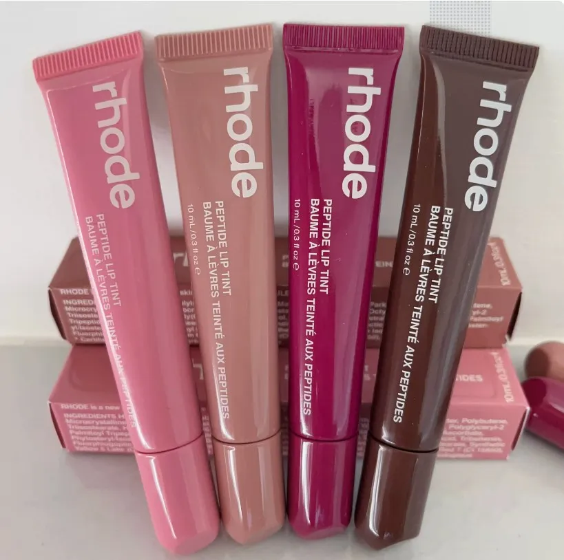 Rhode Haili Colored Lip Glaze Lip Care Gel Lipstick Lip Care Essence White Women Super Model Lip Balm Lip Oil