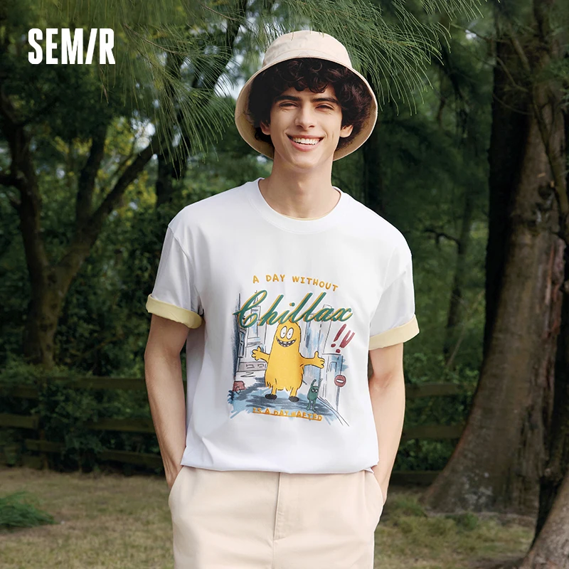 

Semir Short Sleeve T-Shirt Men Quick Dry Bacteriostatic Little Monster Top 2025 New Summer Style Cool Feeling T-shirt