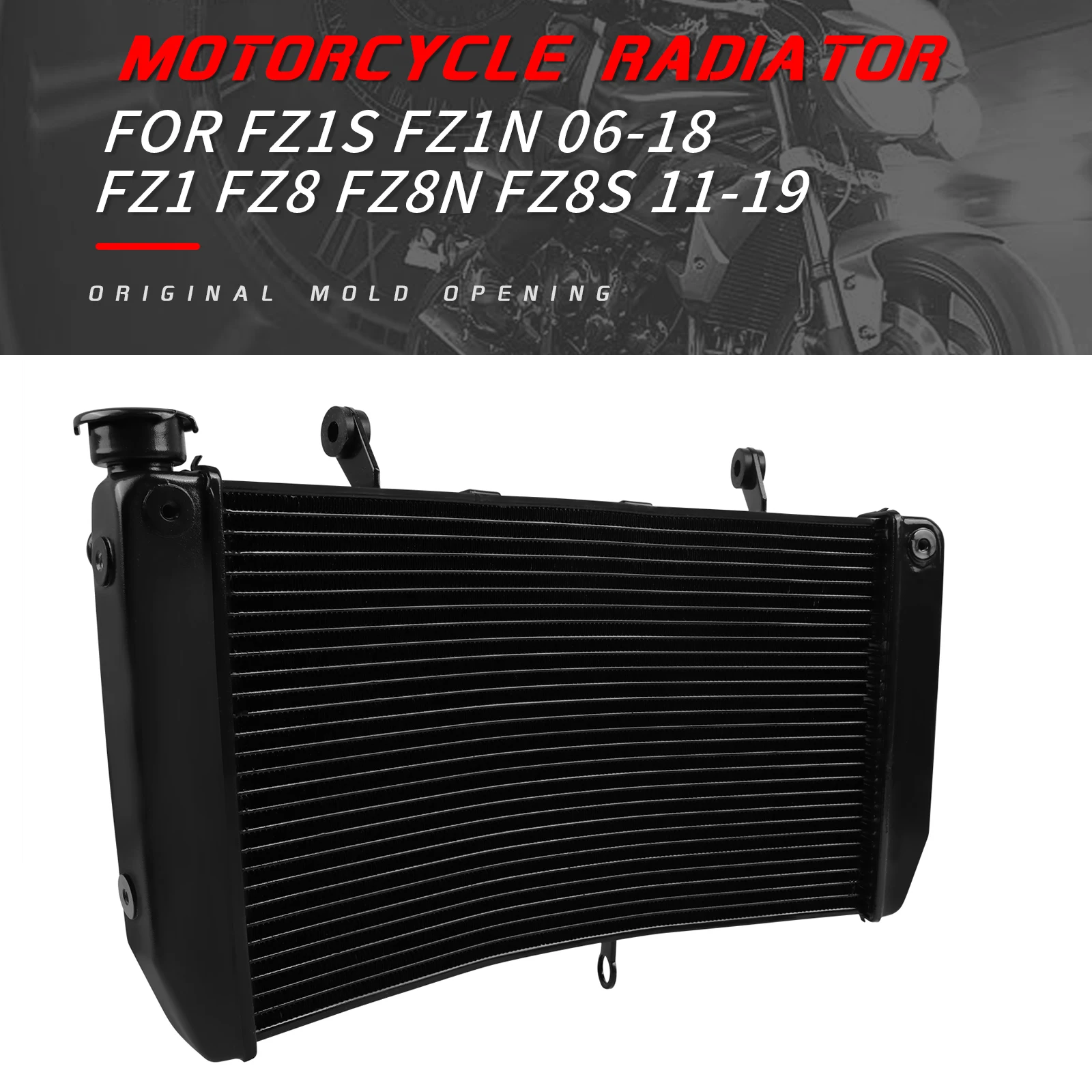 

Motorcycle Engine Radiator Aluminum Cooler Cooling Water Tank For YAMAHA FZ1S FZ1N FZ1-N 2006-2018 FZ1 FZ8 FZ8N FZ8S 2011-2019