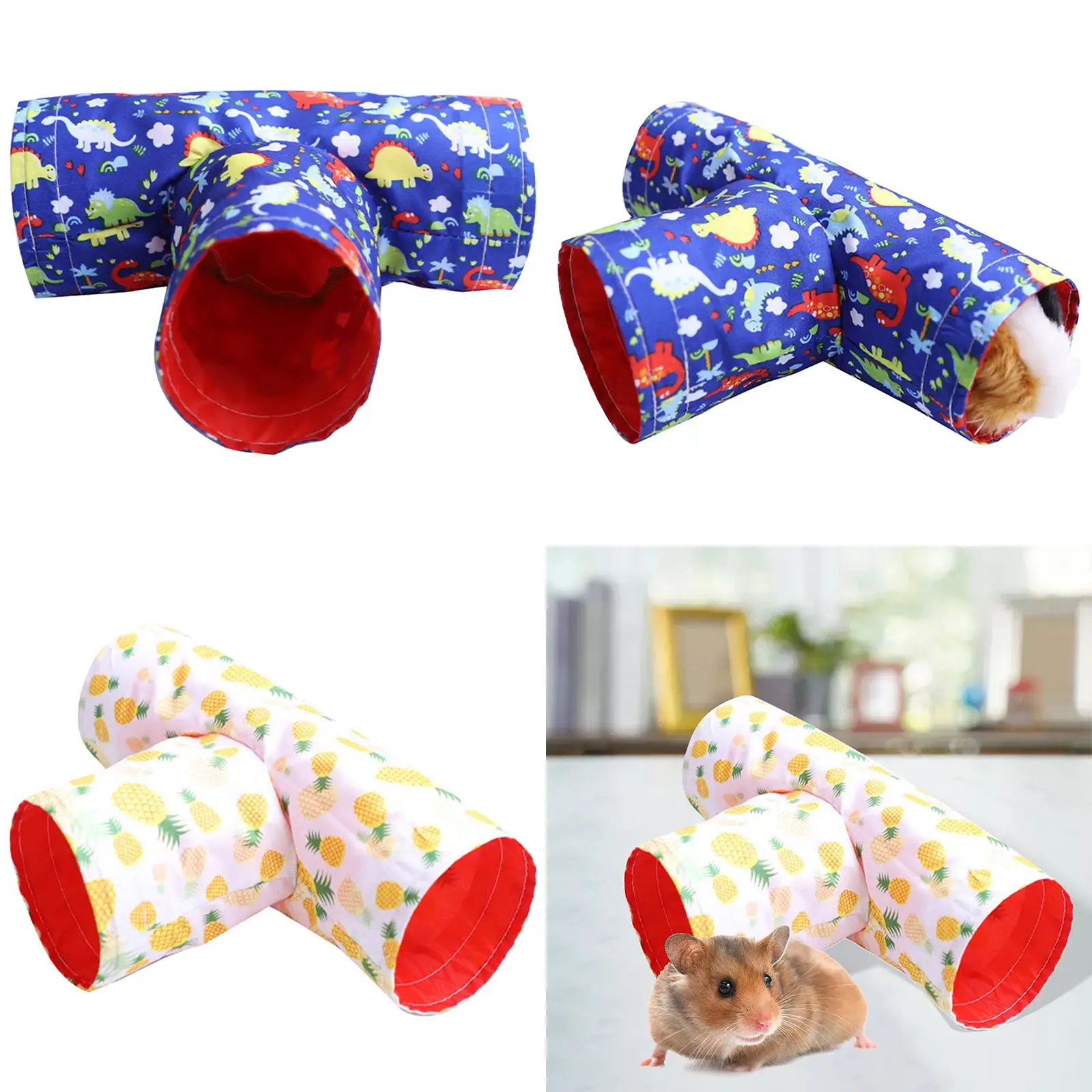 Hamster Cage Tunnel for Rat Warm Hamster Tube Toy Bed Cage for Hamster Rabbit Guinea Pig Small Animals