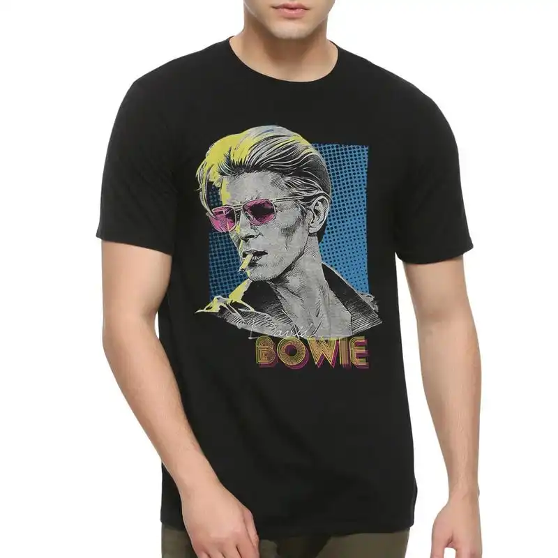 Camiseta con diseño de David Bowie / Camiseta 100% algodón, camiseta gráfica de algodón con cuello redondo y manga corta / para hombre y mujer, todas las tallas