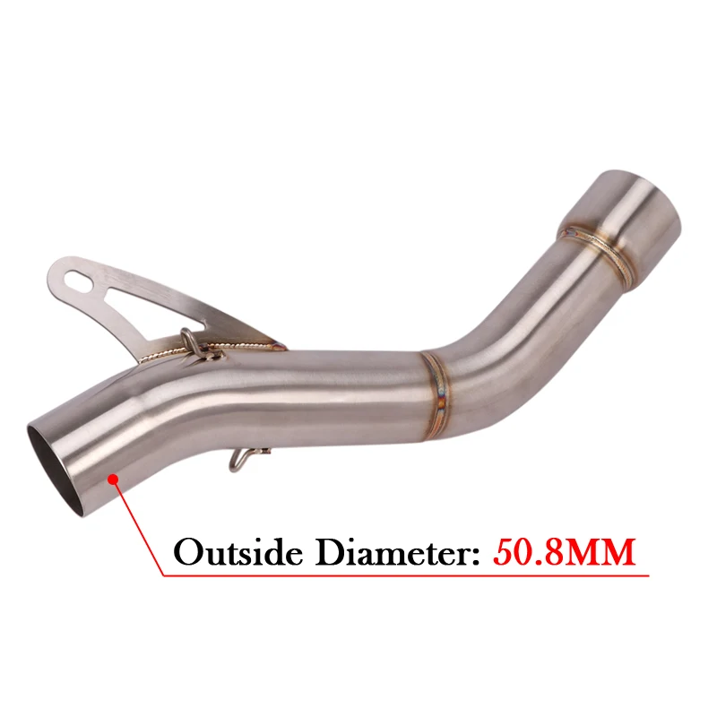Slip On For Ducati Monster 821 1200 1200S 2014 - 2020 Motorcycle Exhaust Middle Link Pipe Modify Connect 51MM Escape Moto System