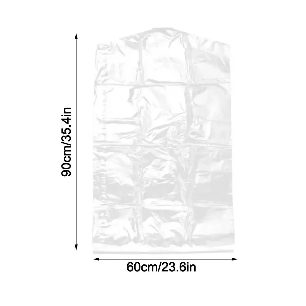Durable Thickened Transparent Clothing Dust Bag PE Mildew-Proof Visible Suit Cover for Household Use