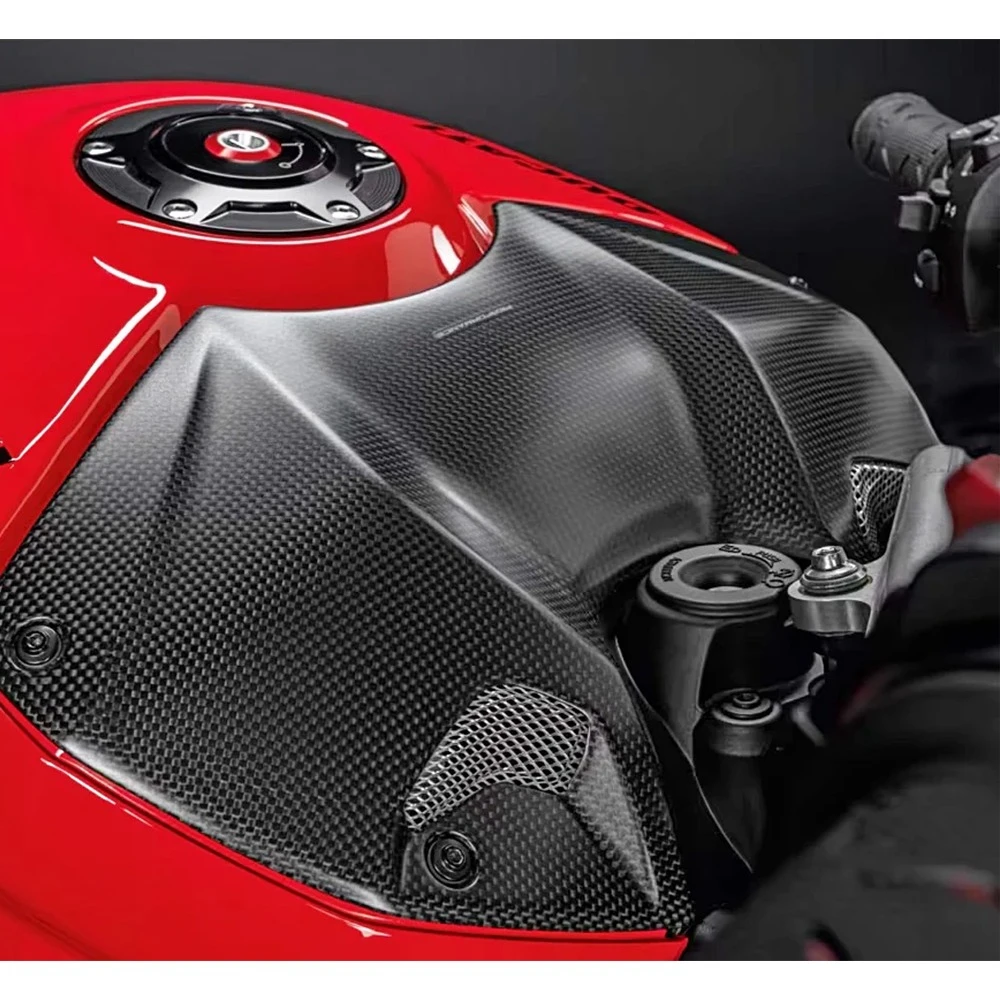 For DUCATI Streetfighter V4 V4S SP2 2023-2024 Motorcycle Carbon Fiber Battery Cover Upper Tank Cover Protection Fairings STF V4