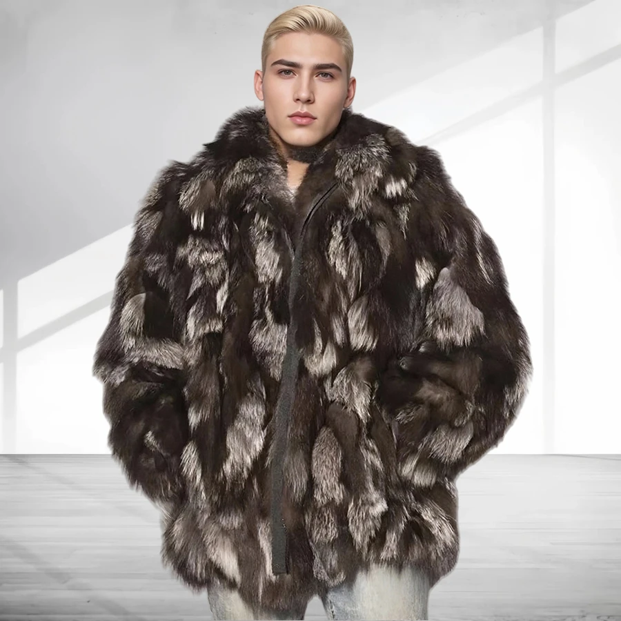 

Fur Coat For Men Winter Jackets Real Fox Fur Jacket Men's Natural Fur Jacket 2024 Fashion Bomber Jackets