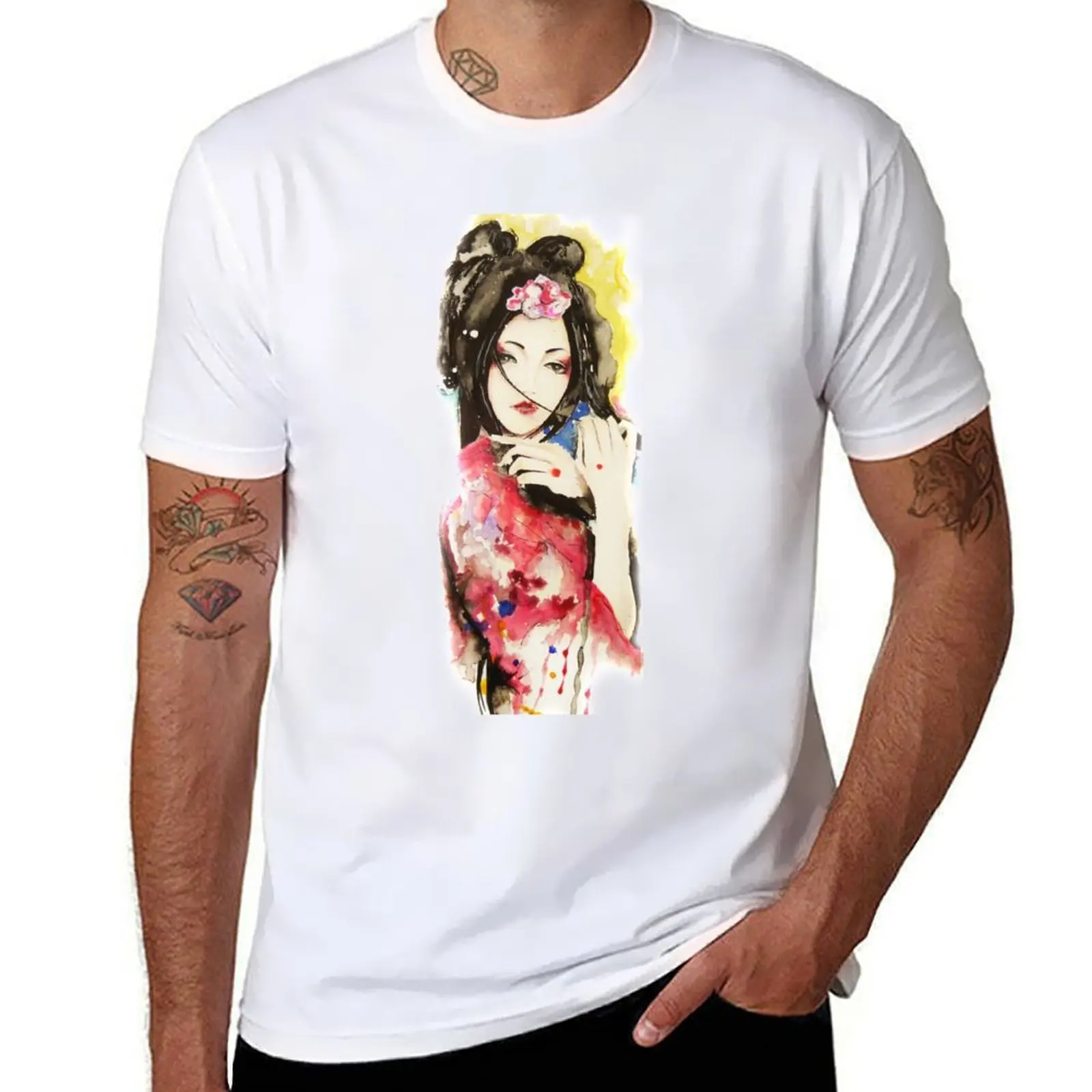 

GEISHA T-Shirt funny t shirts man t shirts cotton 100% T-Shirt