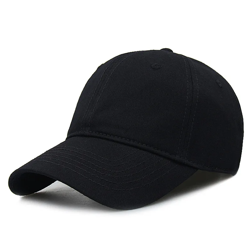 Big Head Men Baseball Cap Big Size Soft Plain Caps Adjustable Spring Summer High Quality 10 Colors