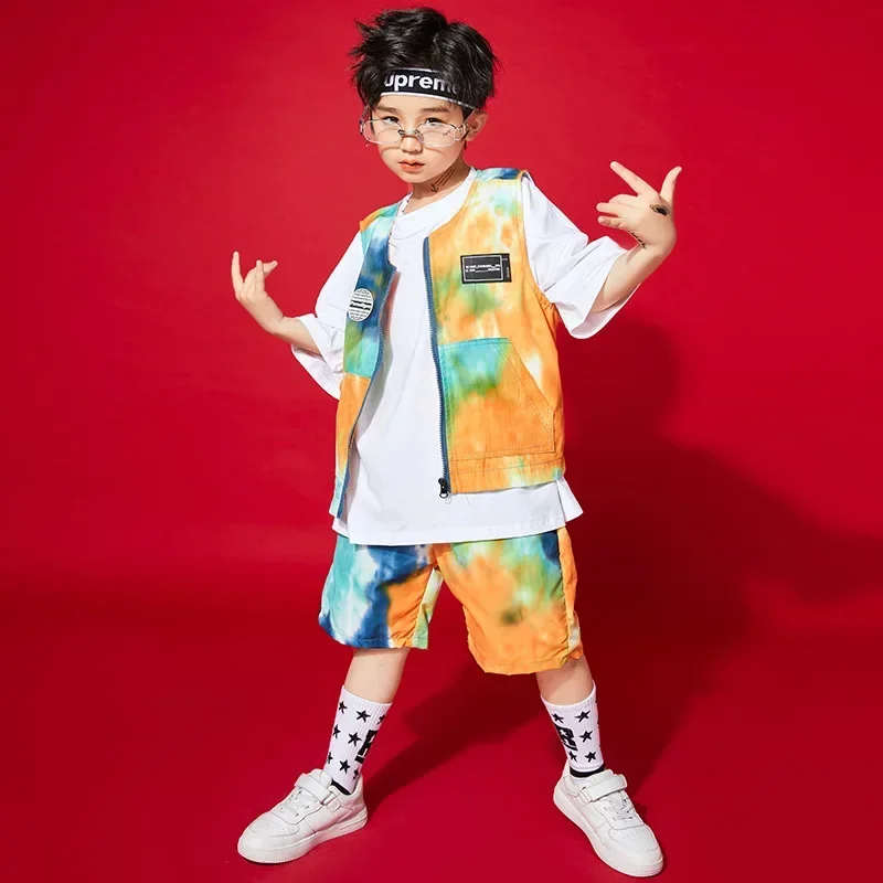 Neue Kinder Hip Hop Kleidung Street Dance Bühne Kostüme Moderne Jazz Performance Outfit Mädchen Casual Ballsaal Tanzen Rave Tragen
