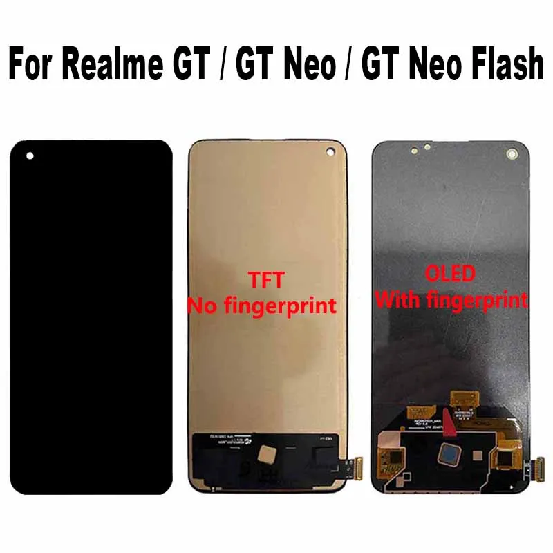 

For Realme GT 5G RMX2202 LCD Display Touch Screen Digitizer Assembly For GT Neo RMX3031 / GT Neo Flash RMX3350