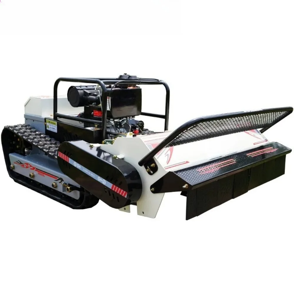 Remote Control Crawler Mower Orchard Agricultural All Terrain Grass Cutter Reclamation Crawler Lawn Mower