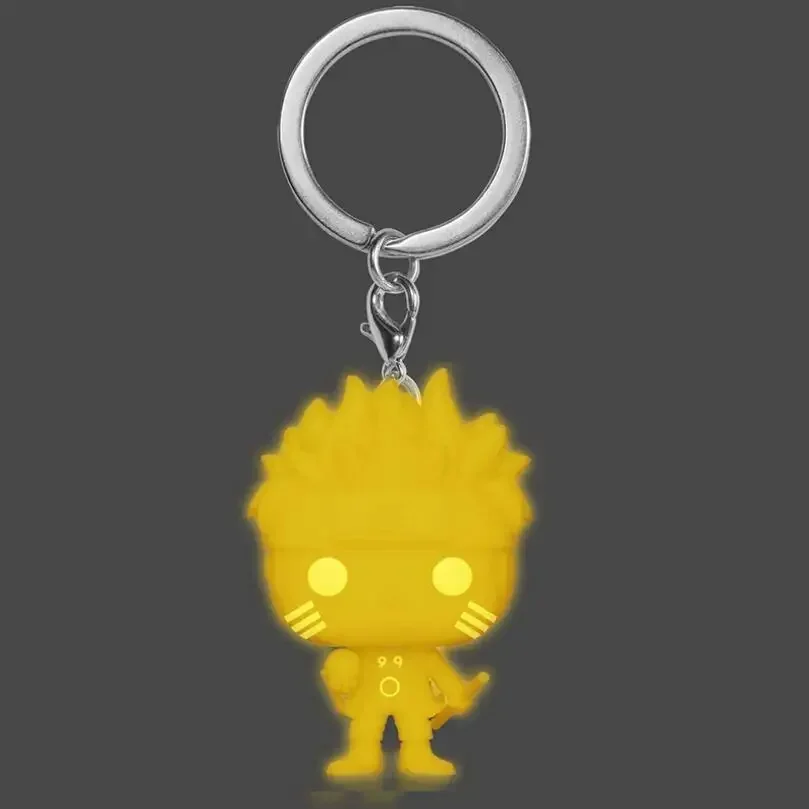 Funko Naruto SIX PATH KAKASHI Action Toy Figures Keychain Glows in The Dark Hot Topic JP Anime Pocket Keyring Car Bag Toys