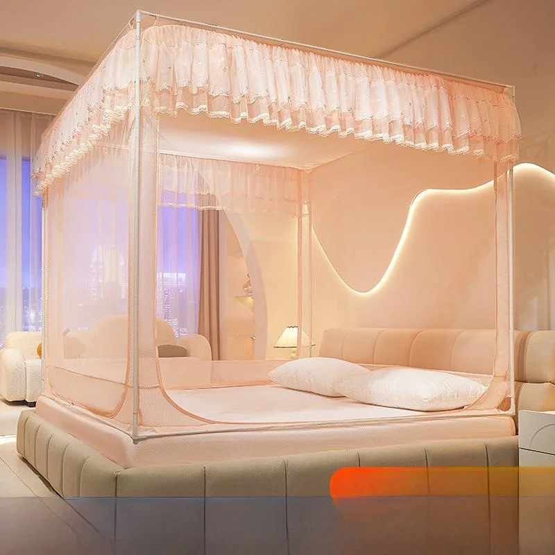 

Новая премиальная москитная сетка 2025 года для спальни, без установки, с защитой от падения детей, в стиле монгольской палатки, с полным дном, предотвращает падение ребенка с кровати