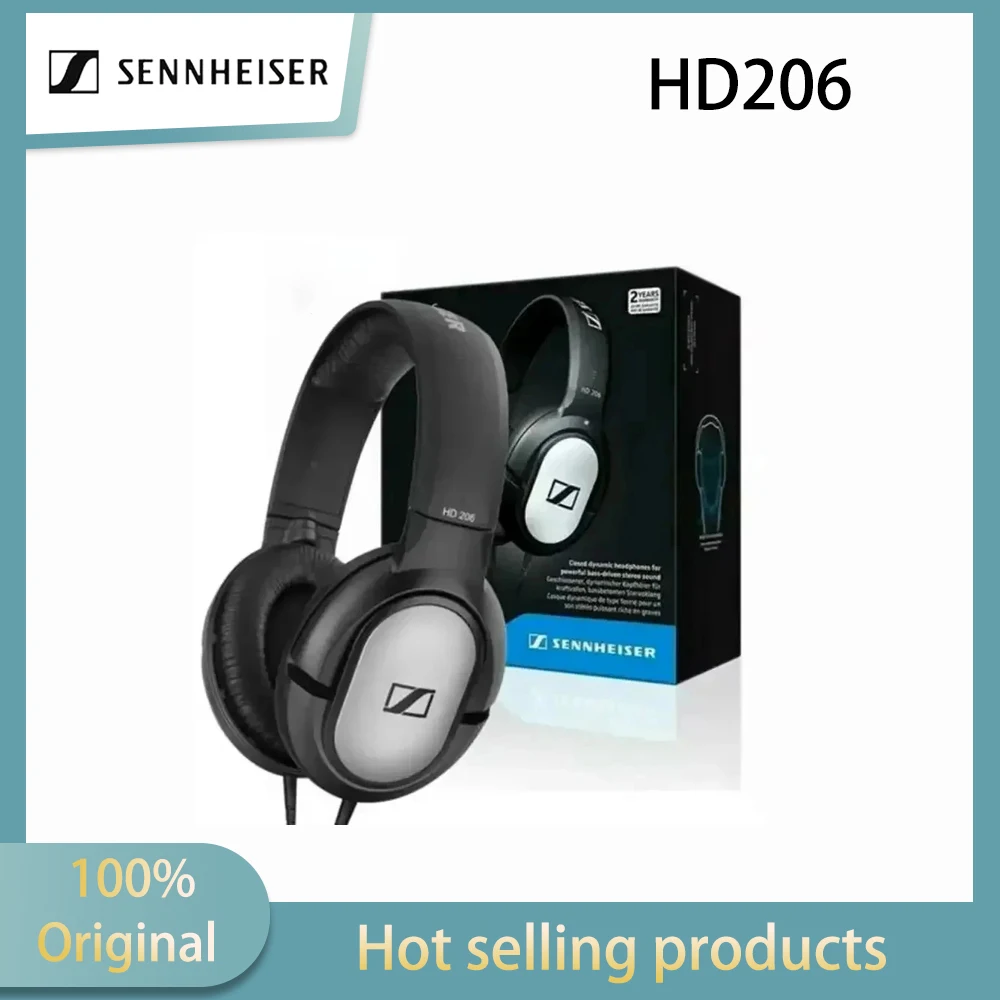 Sennheiser HD206 Head Mounted Wired Surround Stereo Bass Fever Earphones Strong Stereo Ideal Entry level Product Closed Dynamic