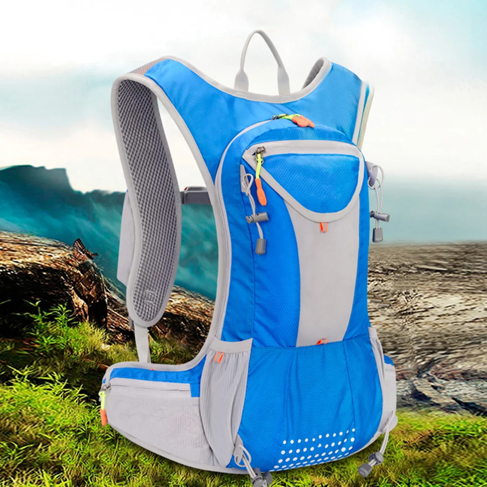 22x48cm Blue Running Backpack Hydration Rucksack 15L Water Resistant Travel Bag for Hiking Camping Cycling Outdoor Sports