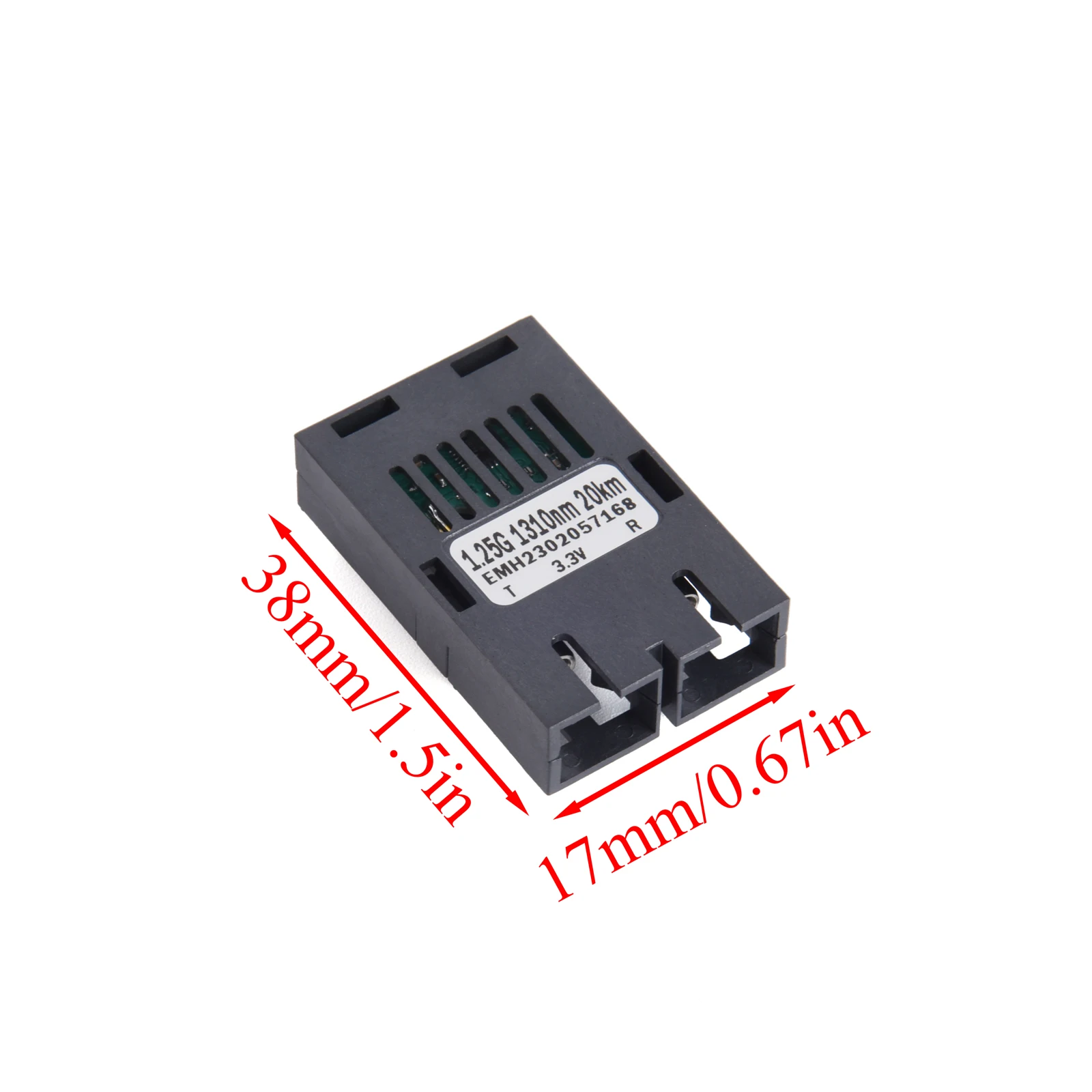 1Pcs 1*9 1.25G Gigabit Fiber Optical Module 1000M 2 SC UPC APC Single Mode Multimode 1310nm/850nm 500M/20KM Send and Receive