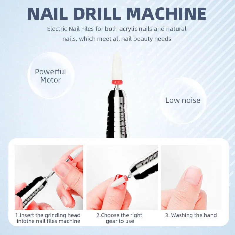 35000RPM Sander Nail Electric Manicure Drill For Nail Tools Touchable Screen Manicure Machine Designed For Salons Families