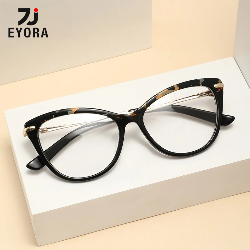 

EYORA Fashion Cat Eye Full Rim Acetate Reading Glasses Anti Blue Light Myopia and Hyperopia Photochromic Prescription Eyewear
