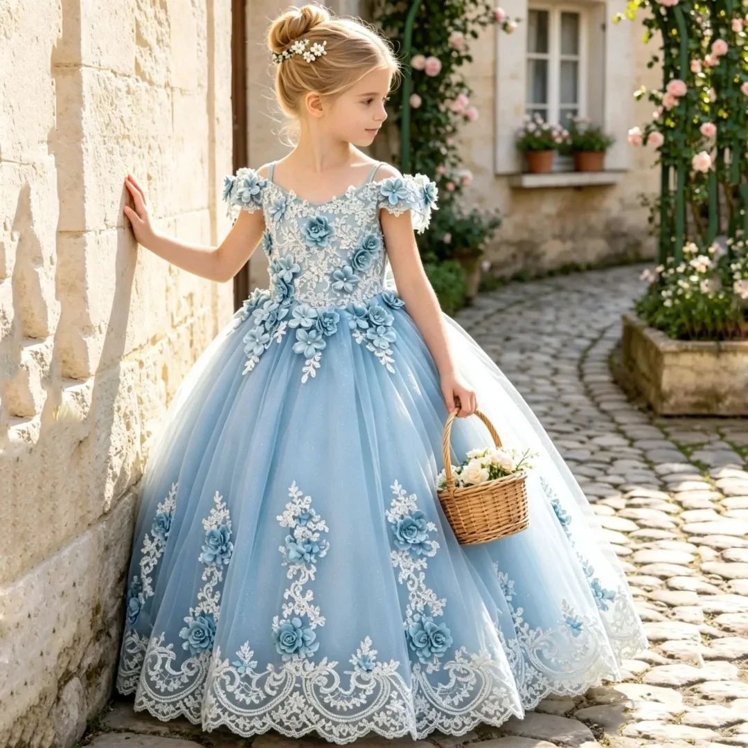 robe-de-demoiselle-d'honneur-verte-personnalisee-pour-mariage-avec-appliques-en-forme-de-nœud-manches-courtes-longueur-au-sol-robe-de-premiere-communion-pour-enfants