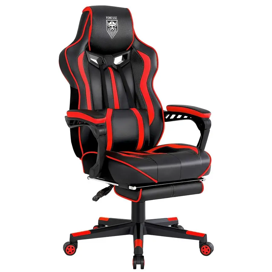 

Gaming Chair for Adults, Reclining Gaming Chairs with Footrest and Massage, Computer Gaming Chair for Heavy People,Ergonomic