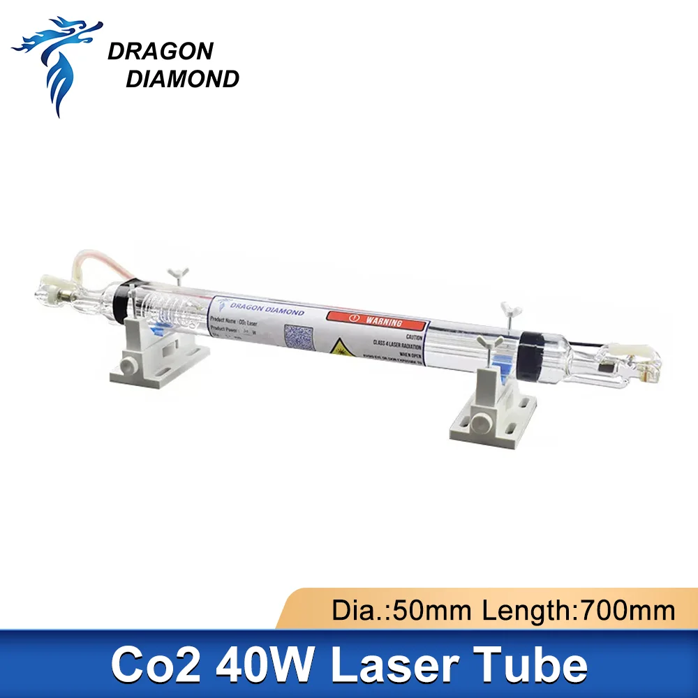 Tubo láser Co2 serie K40, 40W de longitud, 700mm, lámpara de vidrio para máquina cortadora de grabado láser 2030 K40