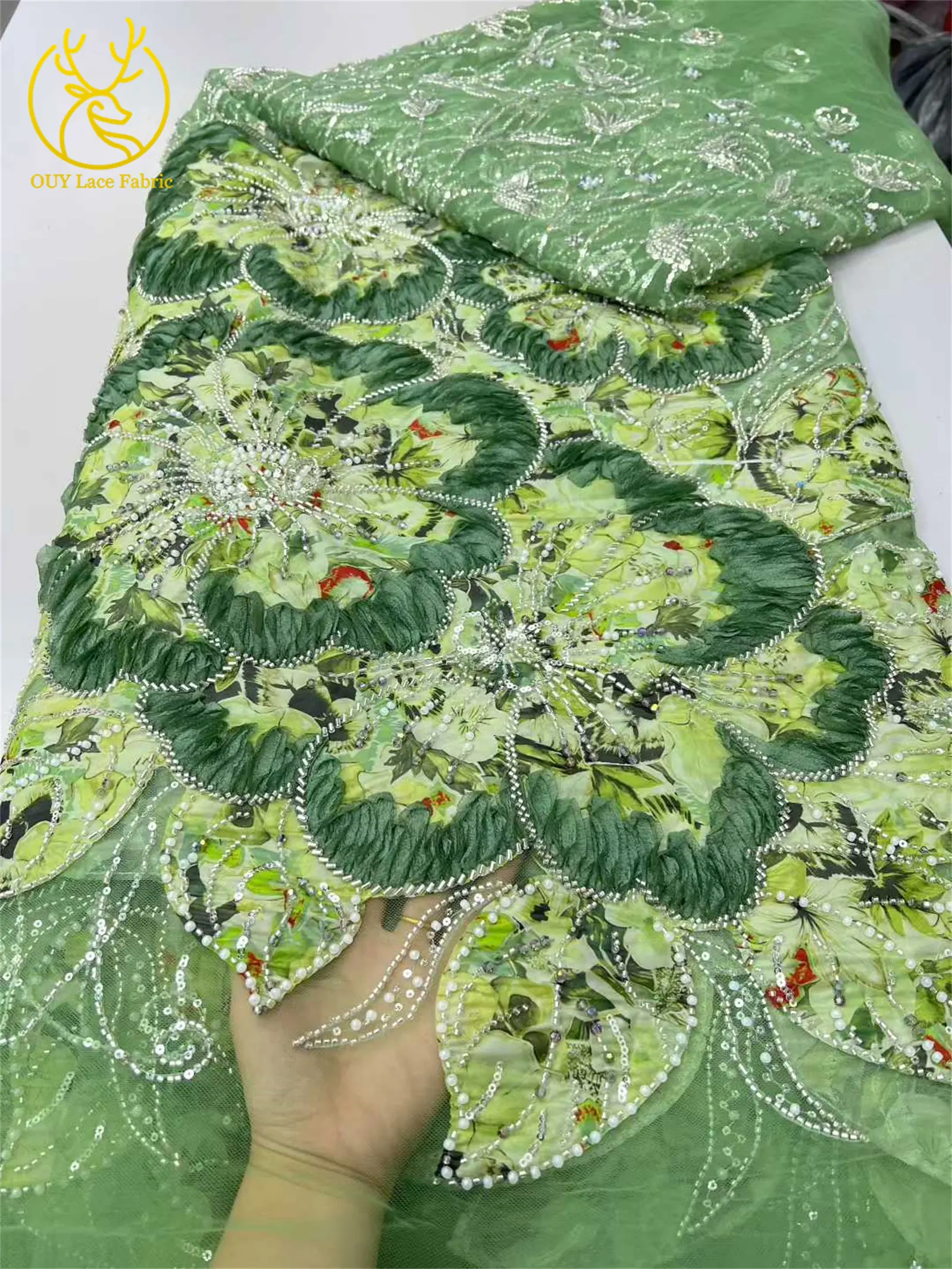 فاخر أسود فرنسي ثلاثية الأبعاد الأزهار مطرز النسيج 2025 جودة عالية الترتر الأفريقي تول أقمشة الدانتيل لخياطة فساتين الزفاف