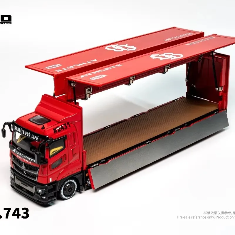 GCD&LB Liberty Walk 1/64Super Silhouette Truck Red/Black Alloy