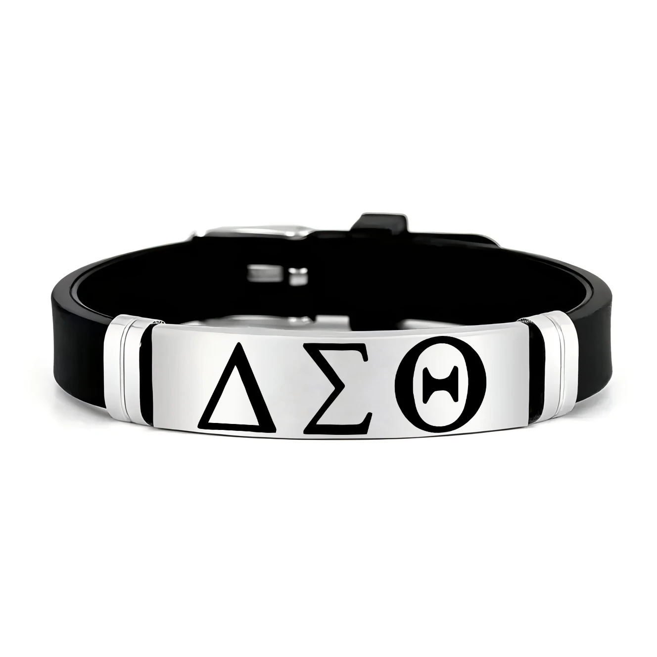 Delta Sigma Theta،Δ∑Θ، حزام معصم من السيليكون المبتكر من الفولاذ المقاوم للصدأ، هدية مثالية للأخوات والأصدقاء في المهرجانات وأعياد الميلاد #2