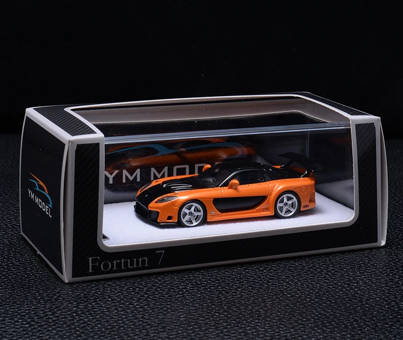 YM Model 1:64 RX7 Veilside JDM Fast Furious Limited Edition Resin Metal Model Ornament Toy Birthday Gift