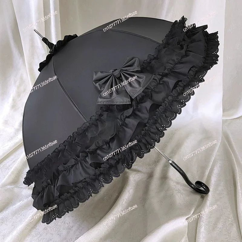 

Japanese new birdcage arched parasol lace lo umbrella Lolita
