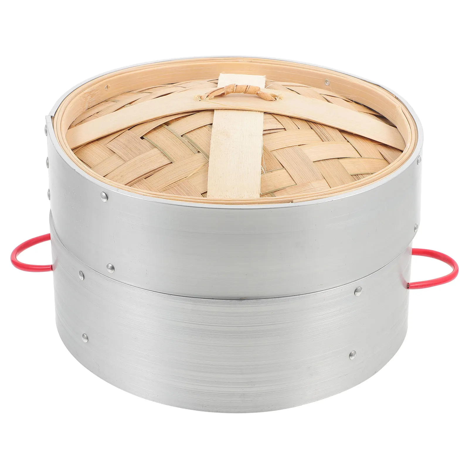 

1 Set Of Bamboo Food Large Lidded Basket For Cooking Fish Beef Vegetable Wok Pan Bun Practical Steam Basket Chinese