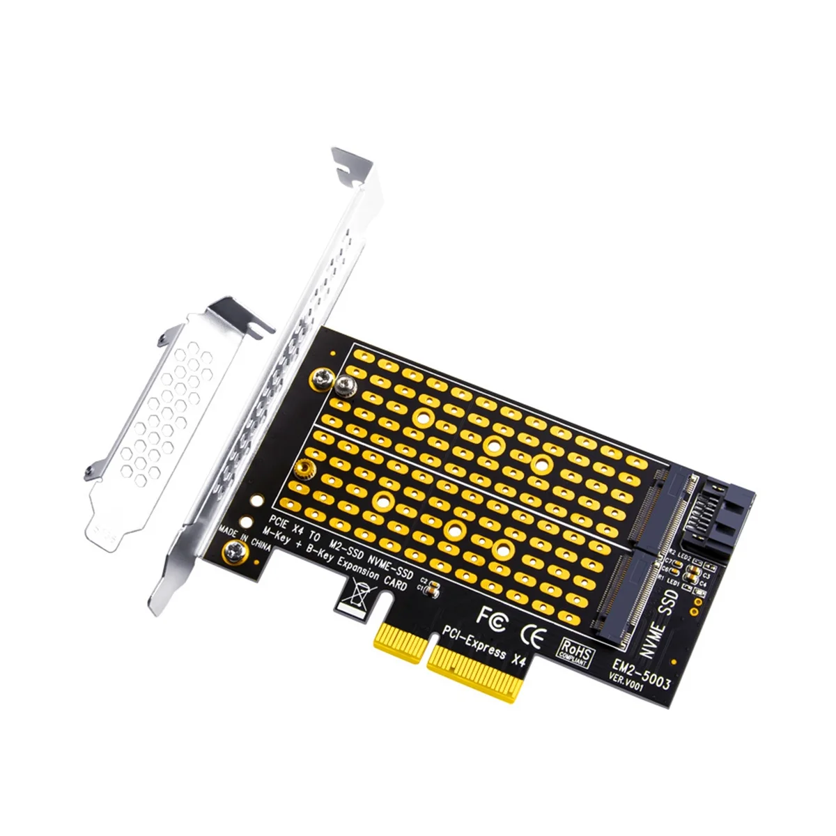 PCIE 4.0 To M2/M.2 Adapter SATA M.2 SSD PCIE Adapter NVME/M2 PCIE Adapter SSD M2 To SATA PCI-E Card M Key +B Key
