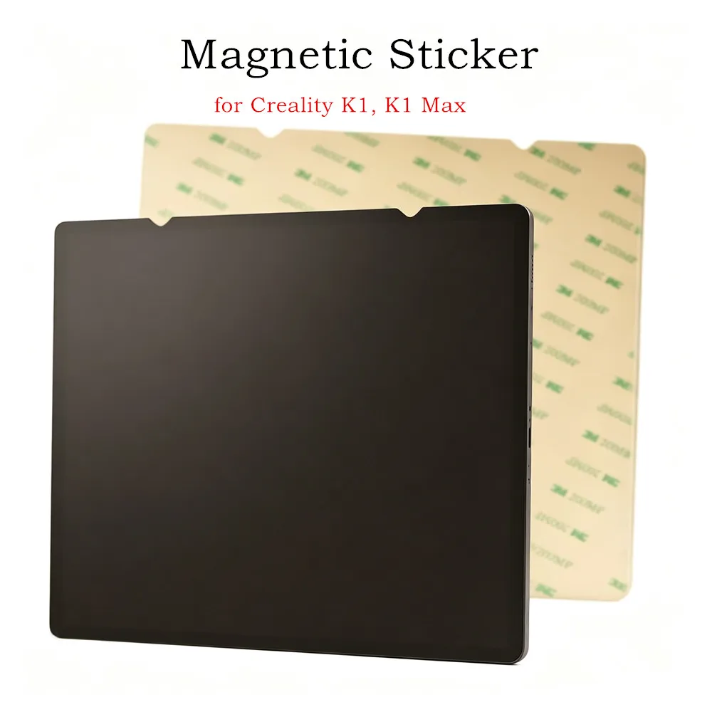 Magnetic Base Sticker 1.2mm Thick with Adhesive 235x235/310x315mm for Creality K1 K1 Max 3D Printer Build Plate High Temp 120°C