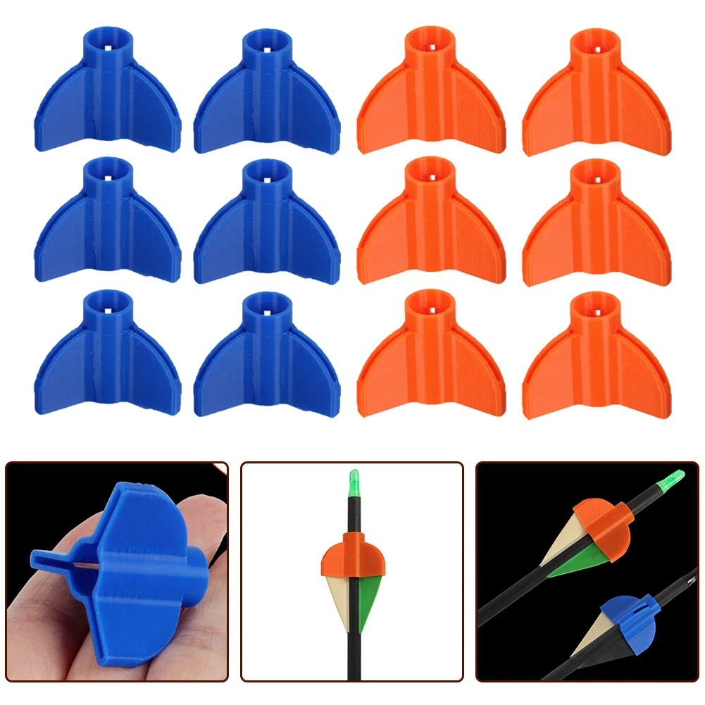6 قطعة غطاء ريشة السهم ABS متعدد الألوان Fletching الغطاء الواقي تجنب تراكم وتشوه ريش السهم #2