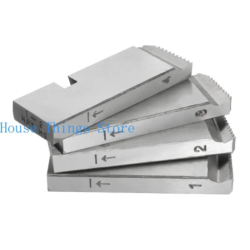 

652F Set Of 4 Sturdy Pipe Threader Dies For 1 2 Inch Pipe Suitable for Die Heads