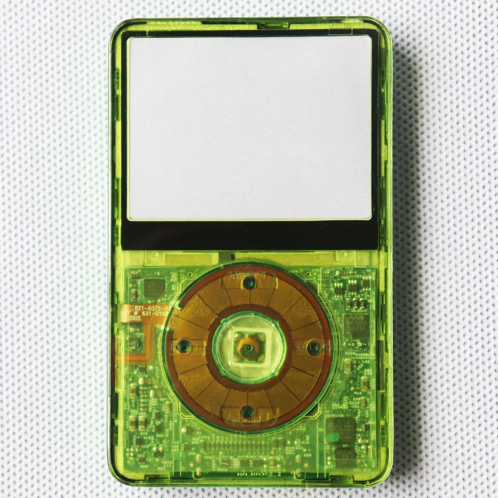 Transparente Frontplatte mit Mittelknopf für iPod Video 5. Generation 30GB 60GB 5.5. Generation 30GB 80GB Kunststoffgehäuse – Detail 6