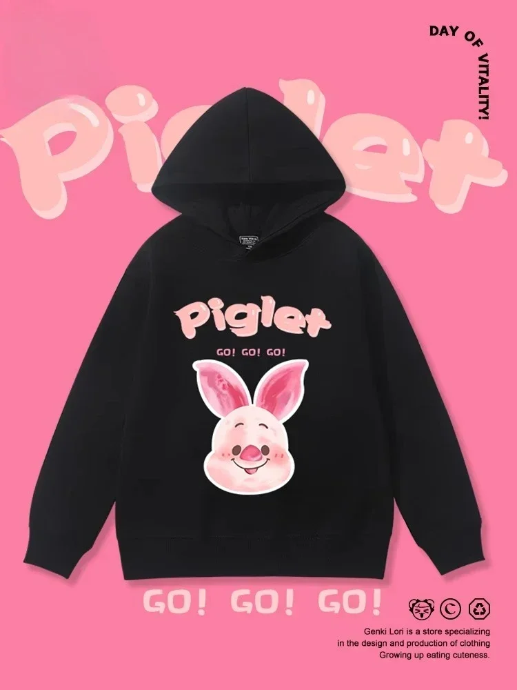 

Cute Pig Print Children's Hooded Sweatshirt for Boys and Girls Pullover Top 2025 New Autumn and Winter Youth Long-sleeved Hoodie