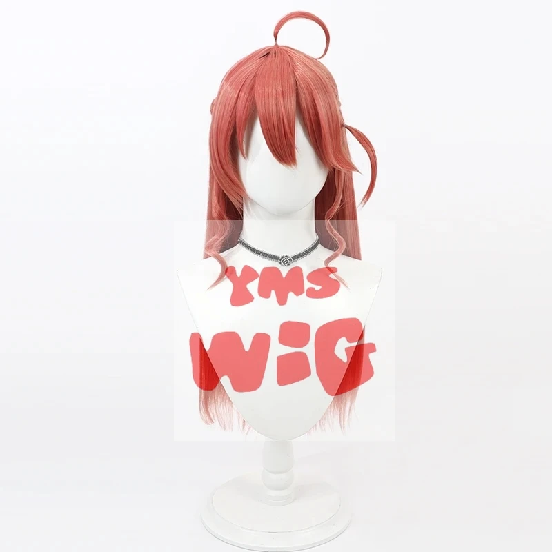 Vtuber Sakura Miko Cosplay Wig Long Red Braided Heat Resistant Synthetic Hair Halloween Party Role Play Carnival + Free Wig Cap