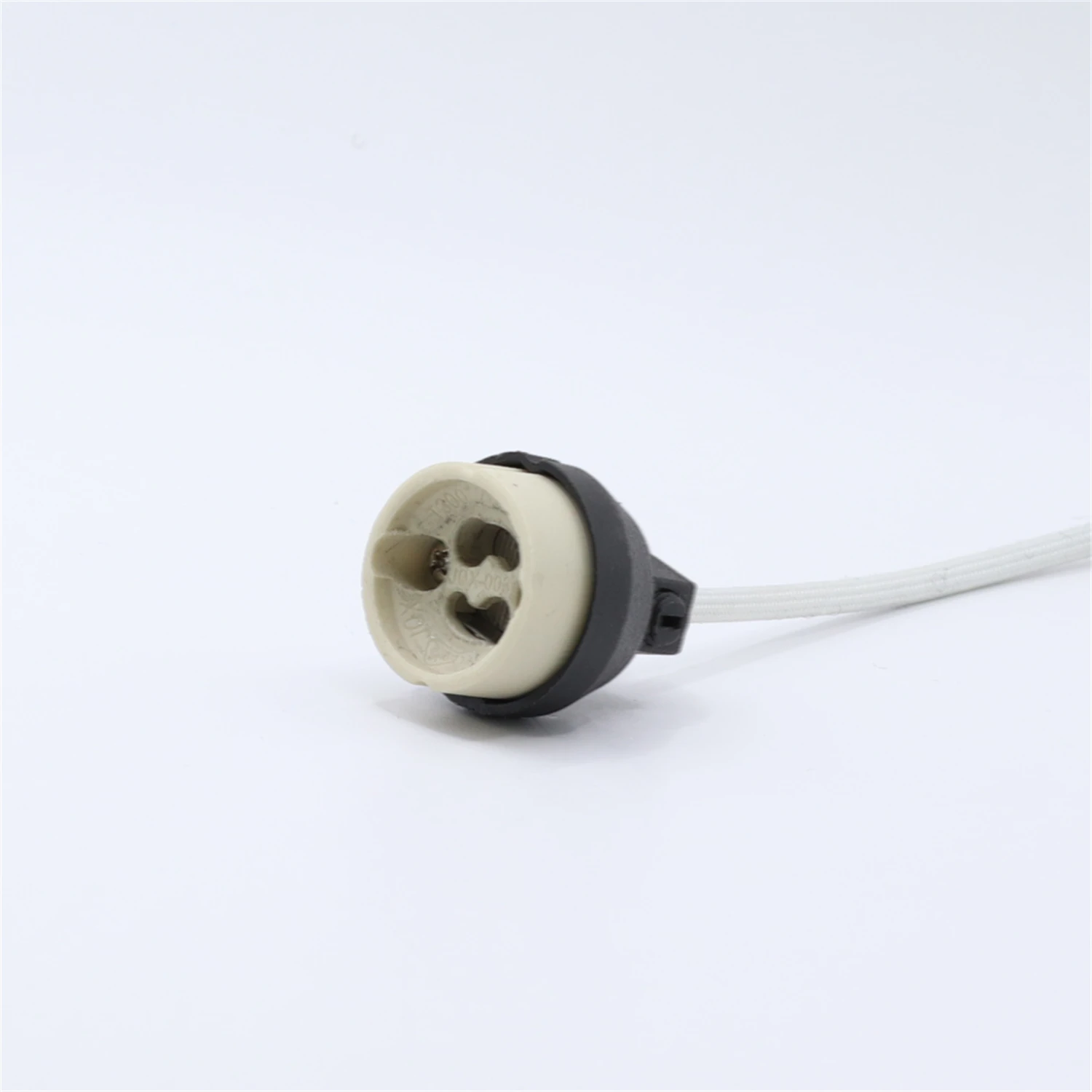 Ceramic GU10 Lamp Holder Base Connector Socket Adaptador Silicone Lead for Halogen Bulb LED Bulb Lamp Wire