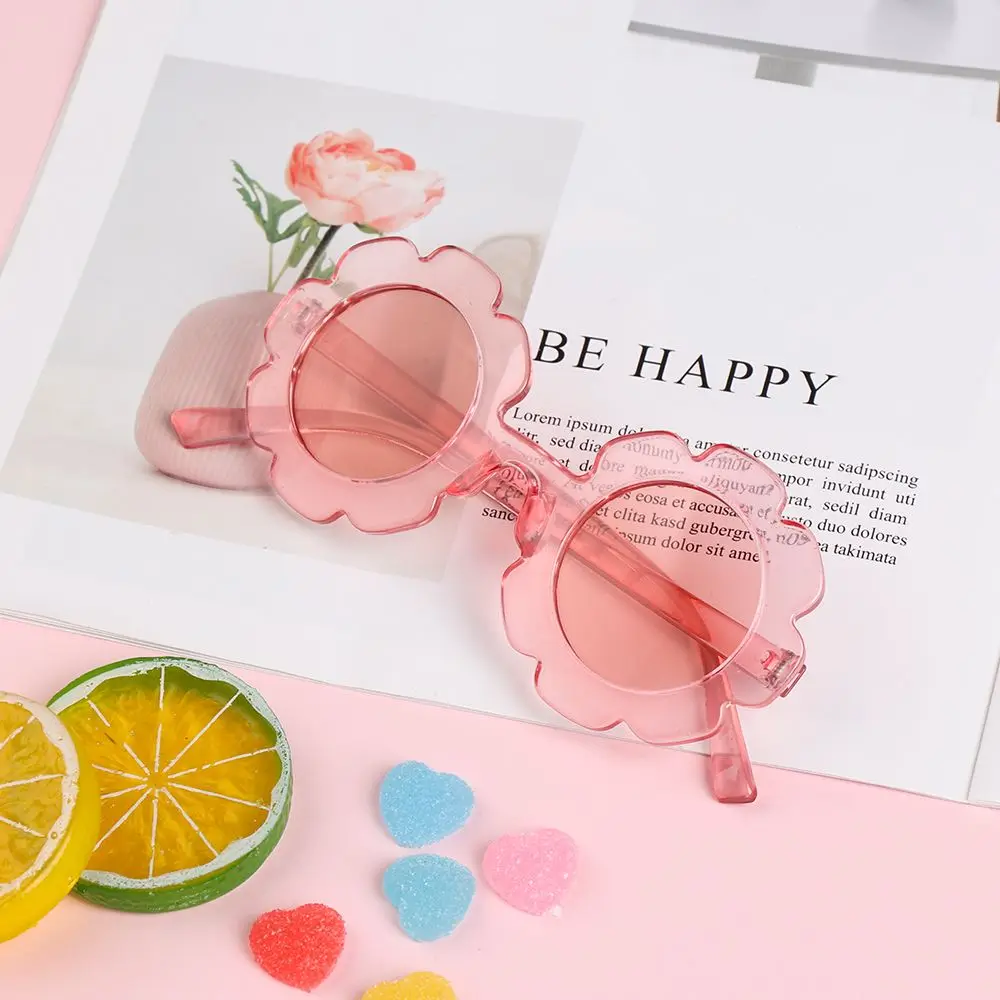 1pc Fashion Cute Streetwear Outdoor Product Trend Vintage Flower Shape Sun Glasses Children Sunglasses