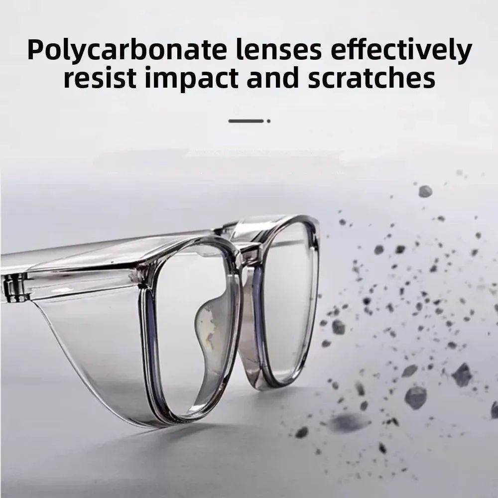 Side Shields Safety Glasses Blue Light Blocking Anti Dust Protective Spectacles Comfortable To Wear Anti Impact