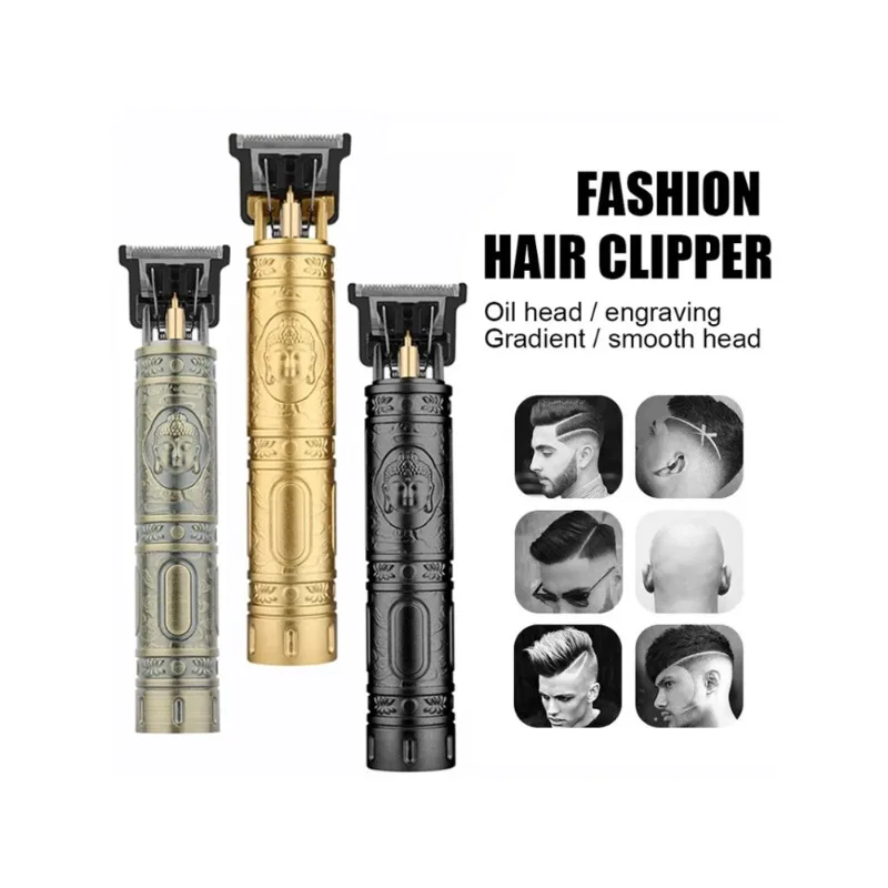 T9 Vintage  Hair Clipper Precise T-Blade Wireless Rechargeable Ergonomic Grip For Salon DIY Men Daily Beard Grooming