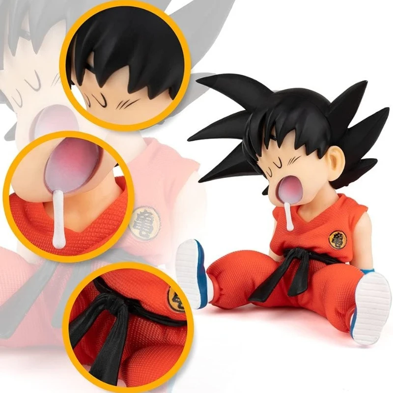 Figurka Anime Dragon Ball Śpiący Son Goku Figurka Akcji Wersja Q Super Saiyan Model PVC Dekoracja na Biurko Kolekcja Zabawka Prezent