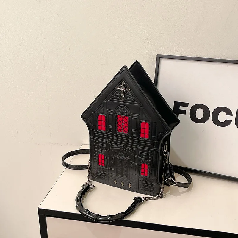 

Medieval Dark Style Castle Shape Crossbody Bag New Creative European Vintage Design Women Shoulder Bag Fashion Novelty Purse