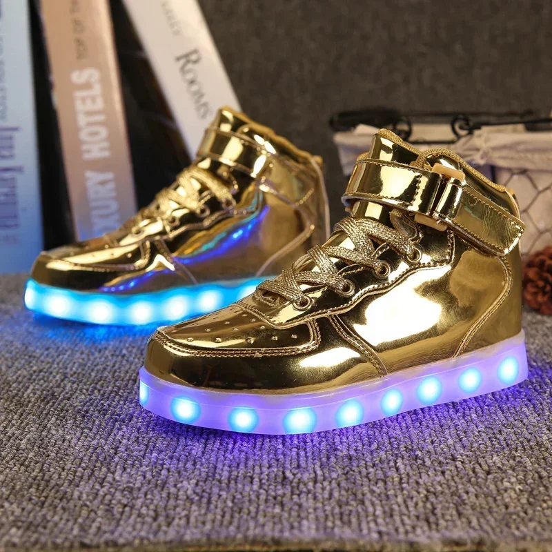 2024 Trump Shooting Makes Me Stronger Glowing Sneakers Luminous Boys Girls Womens Led Colorful Sole Lighted Shoes Usb Charging